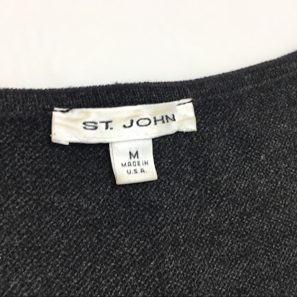 St. John wool blend grey knit tank top - Picture 6 of 8